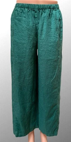 Wide Leg Linen Pants Modern Stretch Trousers