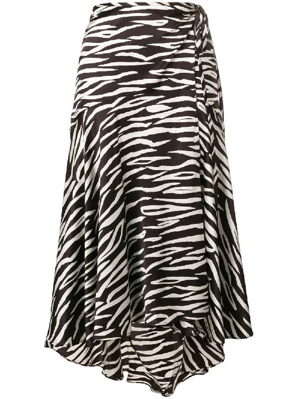 zebra print wrap skirt leather skirt bold