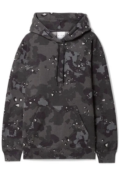 Leigh camouflage-print cotton-jersey hoodie Hoodie with Ribbed Cuffs Snug Fit Comfort