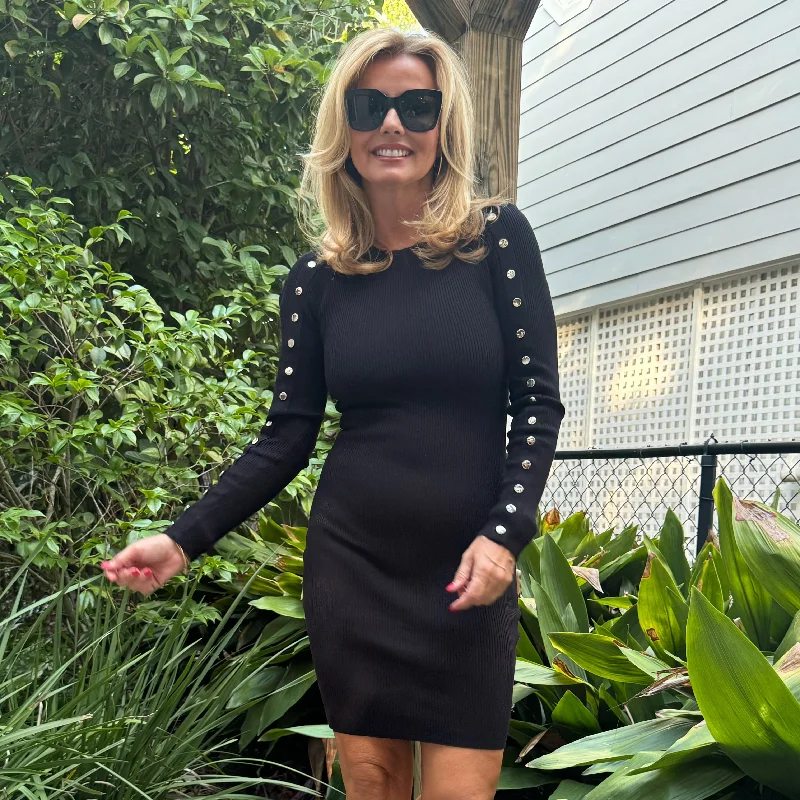 Landry Dress | Black empire Waist empire