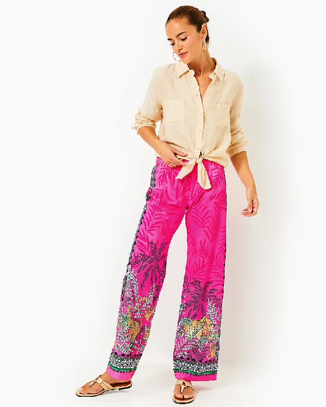 Bal Harbour Palazzo Pant Stylish Elastic Waist Pants