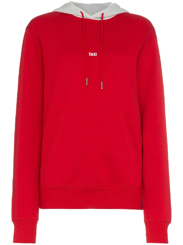 Bi Colour Logo Print Hoodie Hoodie with Velcro Closure Adjustable Secure