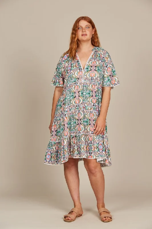 Esme  Dress-Lotus Print Tunics Cozy soft