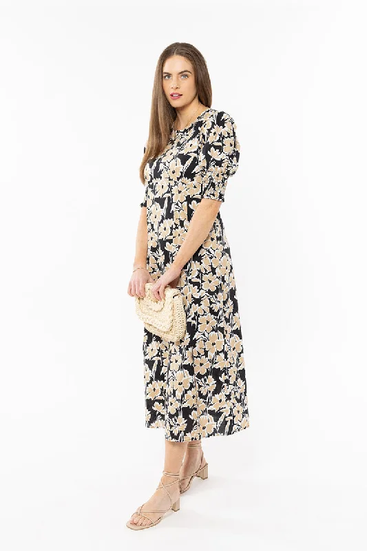 Sunset Dress-Caramel Bloom Tunics Mesh breathable