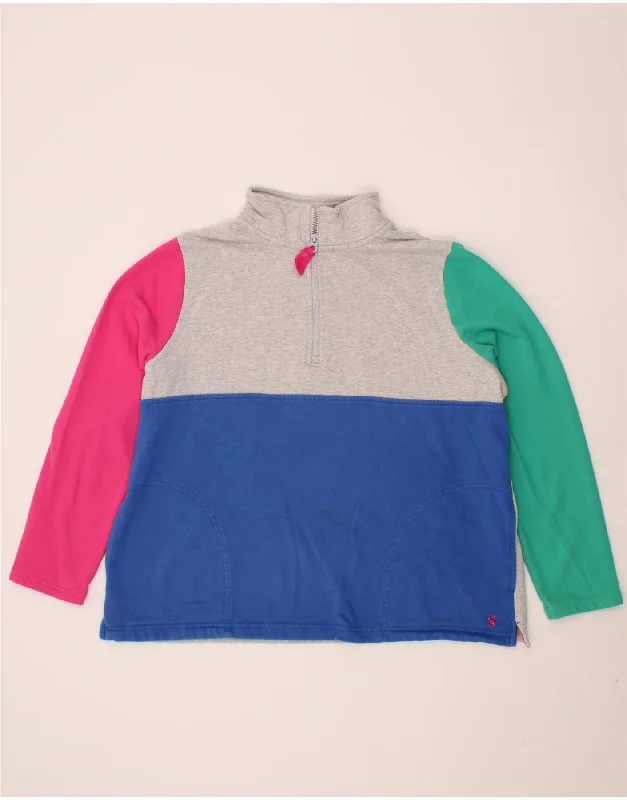 JOULES Womens Oversized Sweatshirt Jumper UK 18 XL Multicoloured Hoodie with Elastic Waist Stretchable Comfortable
