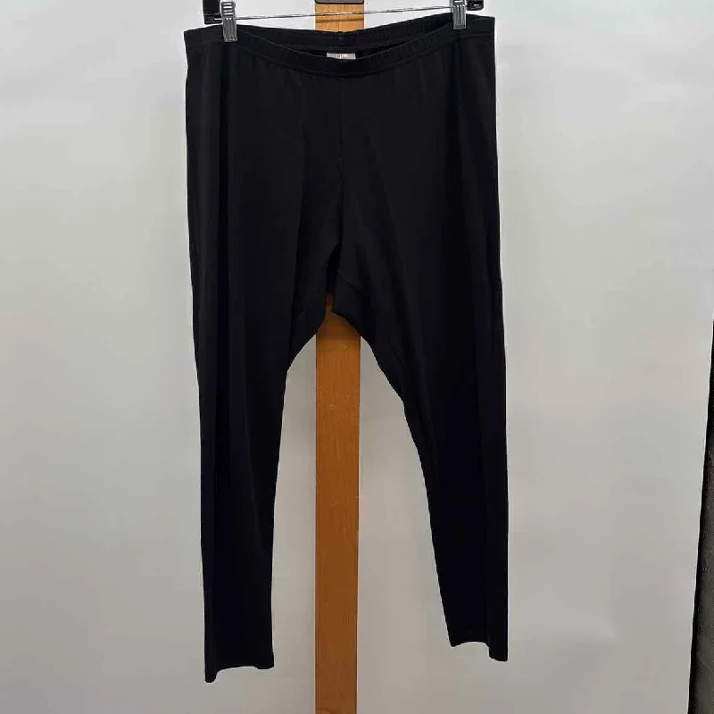 JJill Women's Size 1X Black Solid Pants Relaxed Casual Leggings