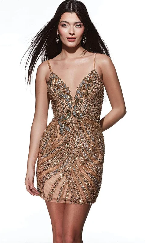 Alyce Paris 4879 - Embellished Sleeveless Cocktail Dress Tunics Cozy comfortable