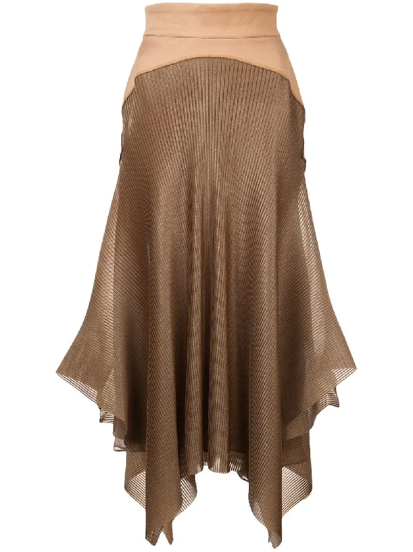 contrast asymmetric skirt leather skirt sleek