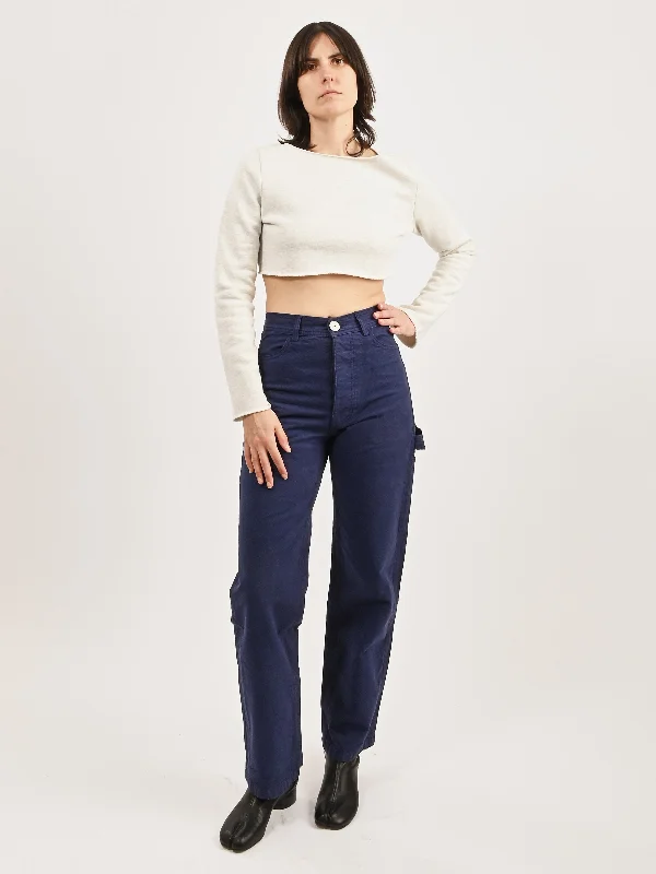 Bill Cunningham Blue Handy Pant Elegant Silk Pants
