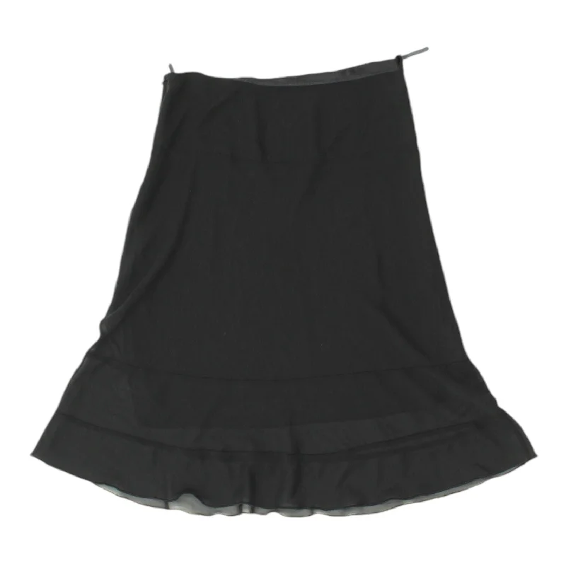 United Colors Of Benetton Womens Black Skirt | Vintage High End Designer VTG high slit skirt