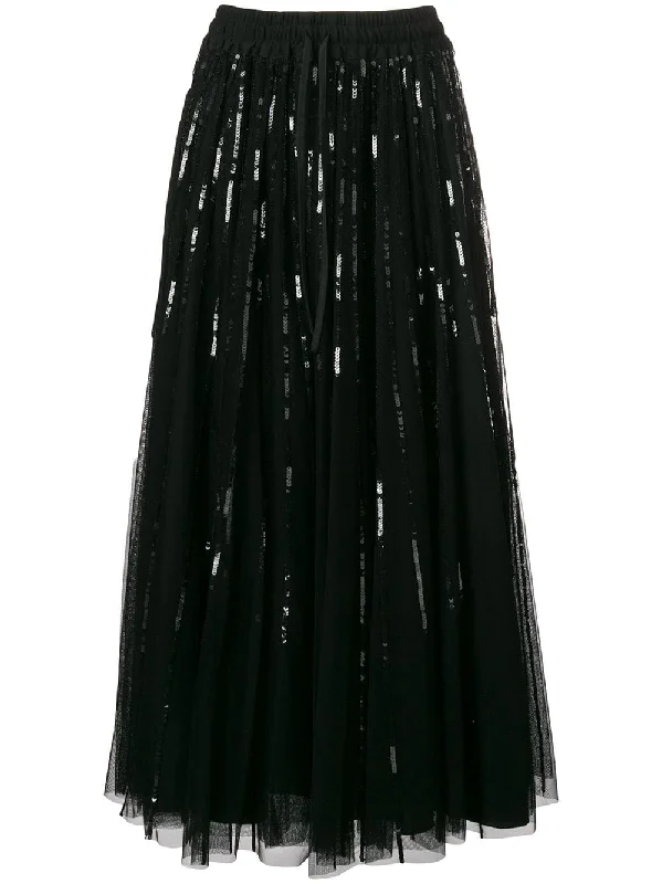 sequin embroidered midi skirt denim skirt trendy