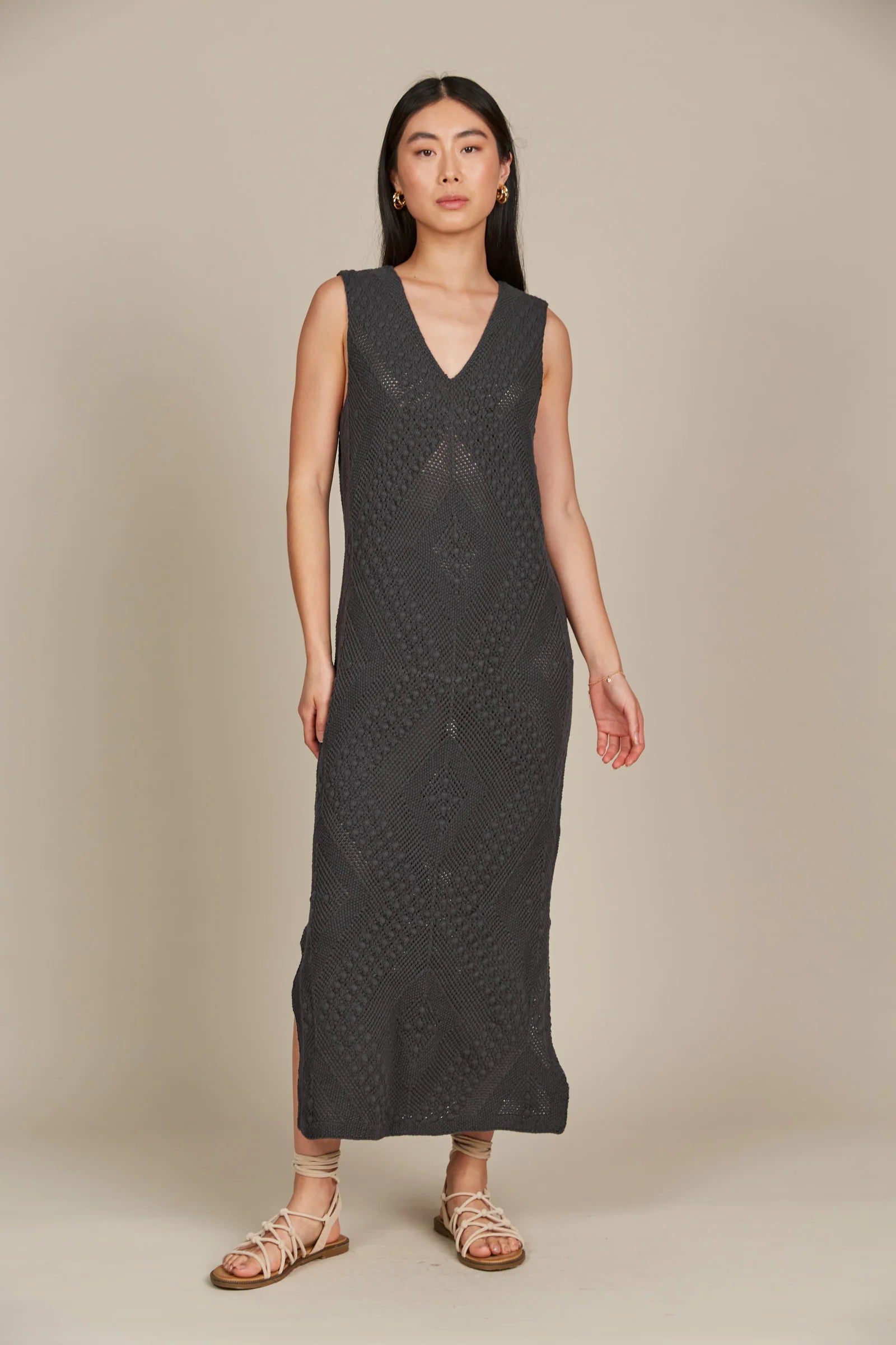 Sylvie Dress-Graphite A-Line Day Work
