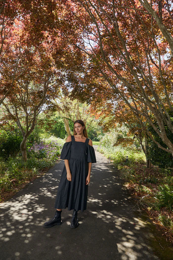 Cut Away Dress - Sooty Tunics Canvas sturdy