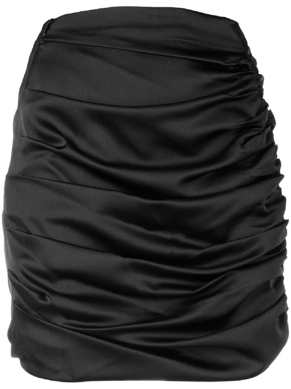 gathered fitted skirt chiffon skirt flowing