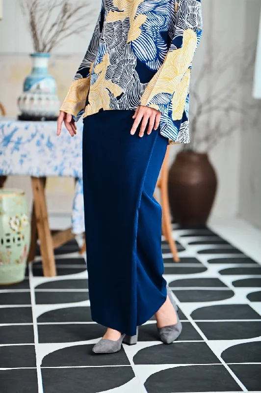 The Evergreen Women Folded Skirt - Navy tiered skirt playful