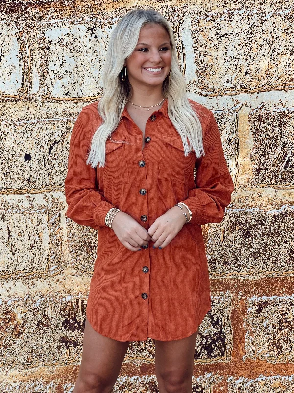 Sheila Corduroy Dress | Terra Cotta Tunics Spring floral