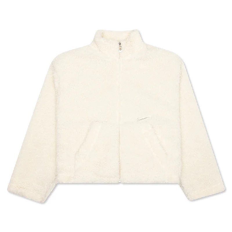 Women's Sportswear Swoosh Jacket - Fossil/Stone Elasticated Jacket Padded Jacket Insulated Jacket