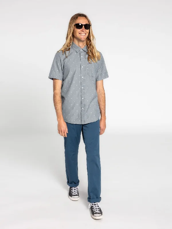 Frickin Modern Stretch Chino Pants - Smokey Blue Elegant Wool Trousers