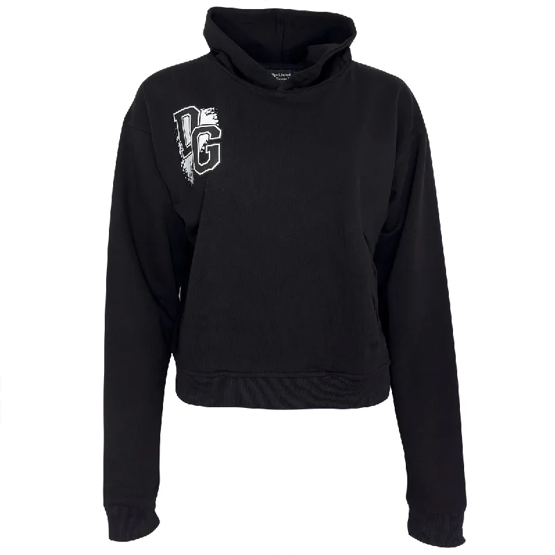 Citys Hoodie Schwarz Hoodie with Typography Text Message