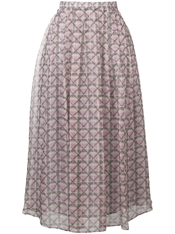 pleated geometric midi skirt leather skirt modern
