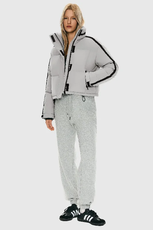 Cropped Quilted Puffer Jacket Striped Jacket Polka Dot Jacket Floral Jacket