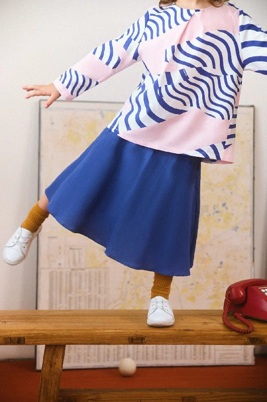 The Champions Cheers Skirt - Royal Blue denim skirt classic
