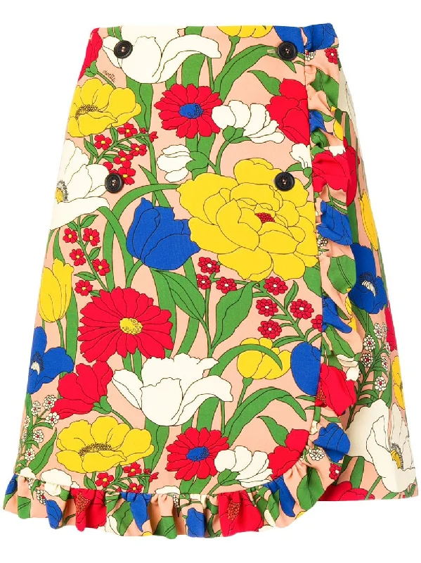 print short skirt lace skirt feminine