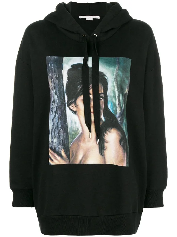 graphic print hoodie Hoodie with Emblem Brand Identity