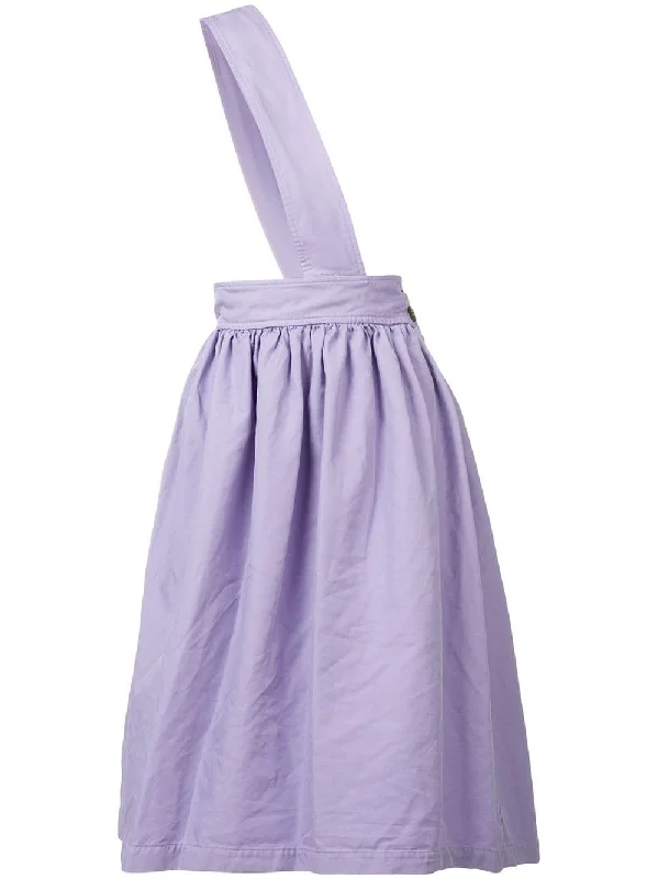 cross-strap midi skirt ruffled skirt detail