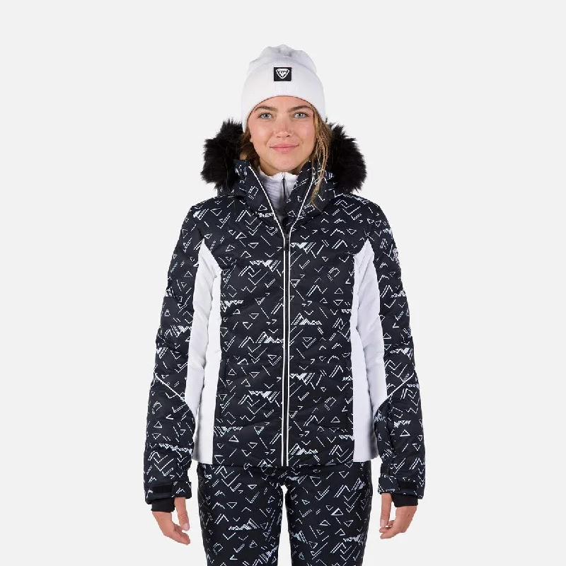 Rossignol Staci Pr Puffy Womens Jacket Zippered Jacket Buttoned Jacket Snapped Jacket