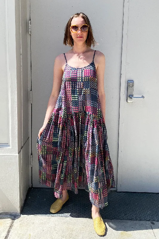 LEILA DRESS | NIGHT RUBIX PRINT Tunics Handmade artisanal