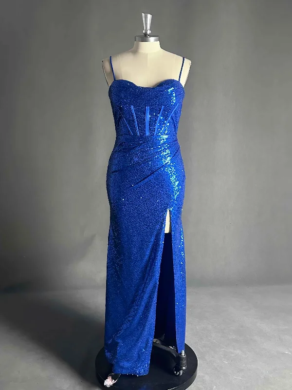 Amari Stunning Cowl Slit Sequin Prom Dresses Tunics Brand named