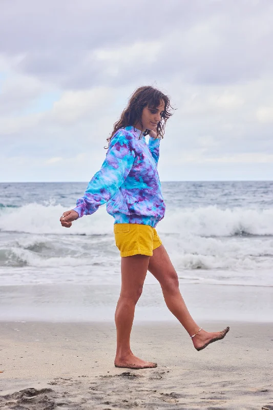 Soft Haus -Dust Dye Sweatshirt Ultra Ultra Hoodie with Hem Drawcord Adjustable Customizable