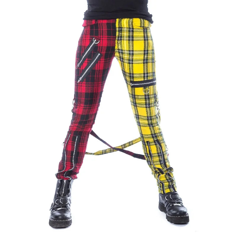 ORDELIA PANTS - RED/YELLOW TARTAN Casual Lounge Pants