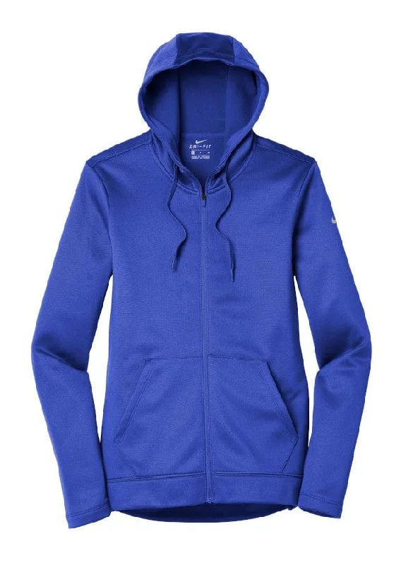 Nike - Women's Therma-FIT Full-Zip Fleece Hoodie Hoodie with Hem Patch Decorative Personalized