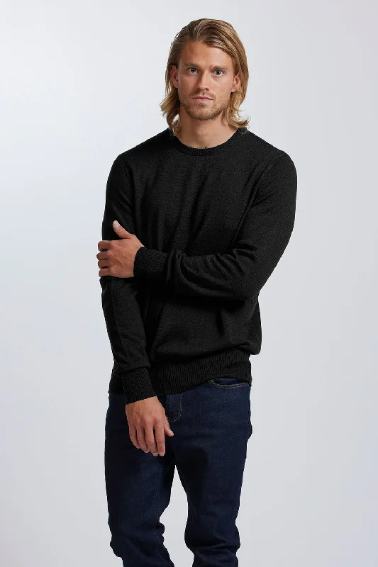 ROYAL MERINO MEN'S CREW NECK SWEATER RM2479CR Solid Print Embellished