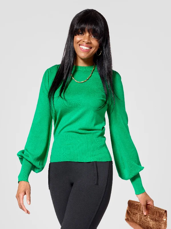 Puff Sleeve Tall Sweater Hooded Caped Shawl Collar