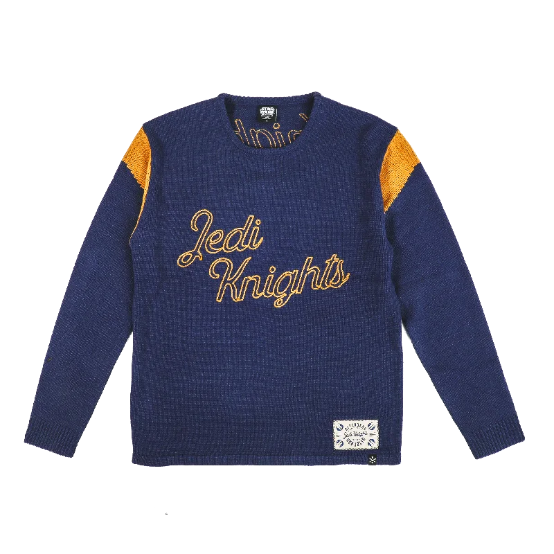 Jedi Knight Varsity Sweater Notch Collar Peter Pan Collar Cowl Neck