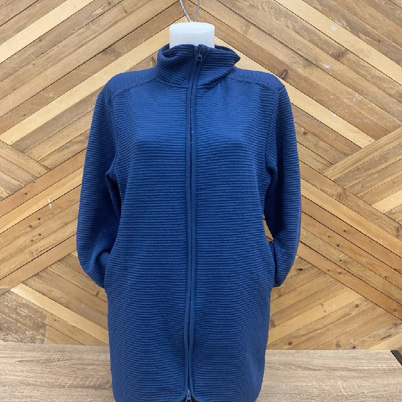 Mondetta - Women's Full-Zip Sweater - MSRP $55: Navy -women-LG Boxy Sweater Fitted Sweater A-Line