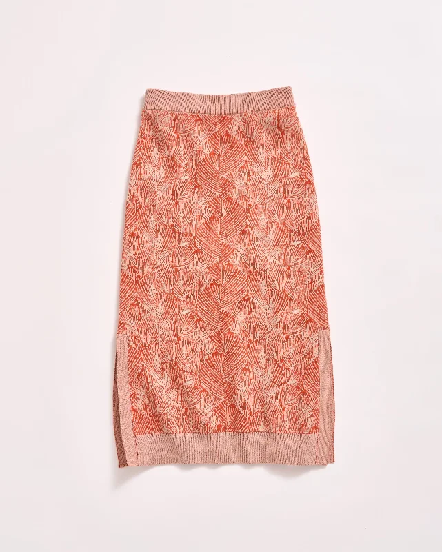Jacquard Sweater Skirt Spandex Rayon Corduroy