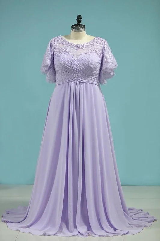 2024 Scoop Mother Of The Bride Dresses Short Sleeves PDYPF7CB