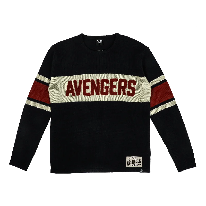 Avengers Logo Varsity Sweater Elasticated Padded Insulated
