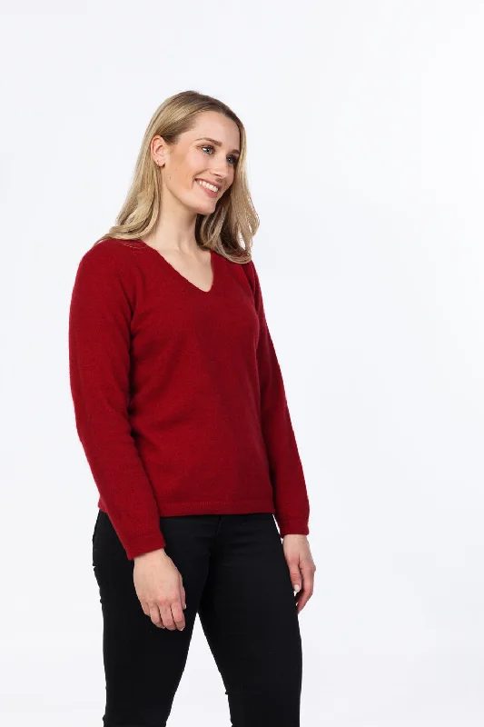 VEE NECK PLAIN SWEATER NB396 Striped Floral Plaid