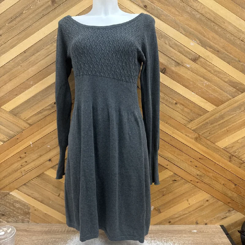 Prana - Women's L/S Sweater Dress - MSRP comp $160: Grey-women-MD Thin Thick Dense
