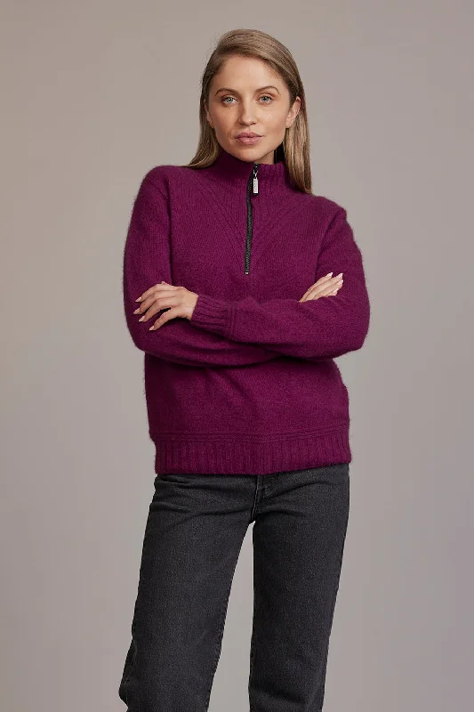 RIDGE FUNNEL NECK SWEATER 5040 Embroidered Appliqued Beaded
