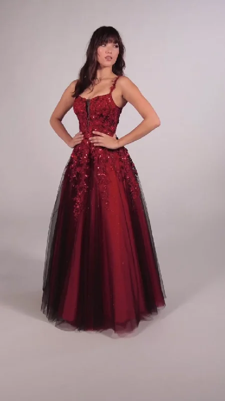 Ellie Wilde A-Line Lace Prom Dress EW35068