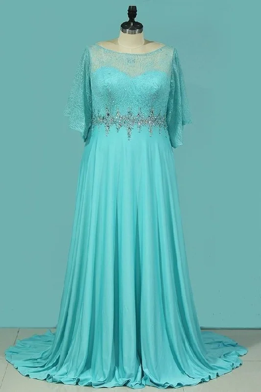 2024 Spandex And Lace Mother Of The Bride Dresses A Line PJFX2LH5