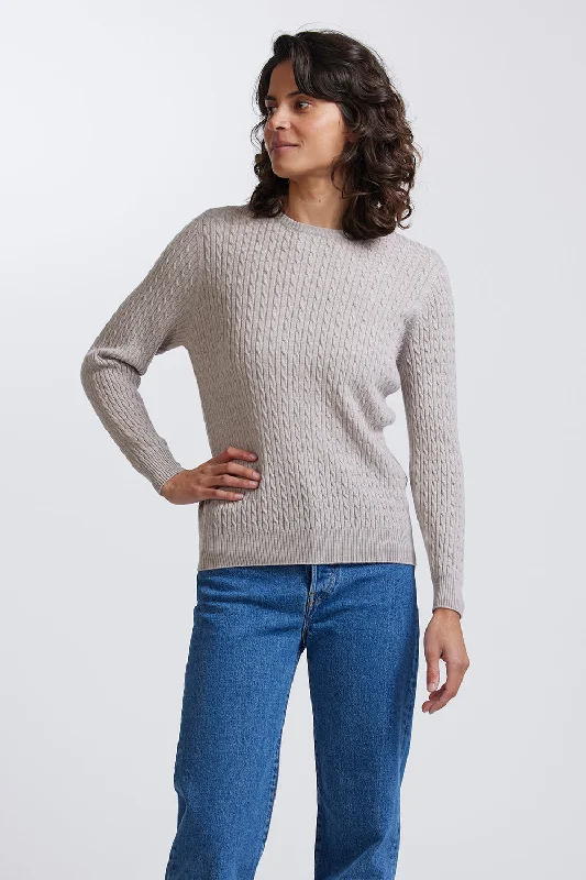 ROYAL MERINO RIB & CABLE CREW NECK SWEATER RM2057 Herringbone Houndstooth Plaid