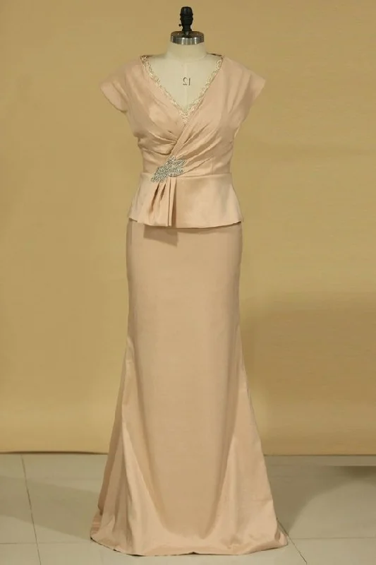 2024 Sheath Mother Of The Bride Dresses V Neck PQH88B92