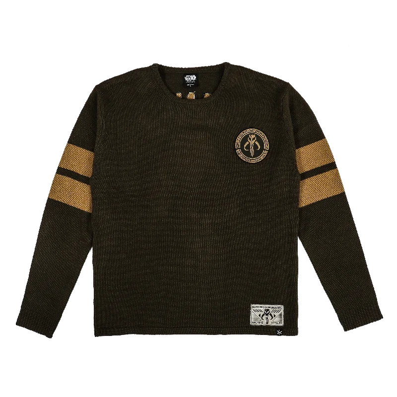 Mandalore Varsity Sweater Zippered Buttoned Snapped